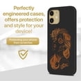 thumbnail image 2 of Case Yard Wooden Case for iPhone-12-Mini Soft TPU Silicone cover Slim Fit Shockproof Wood Protective Phone Cover for Girls Boys Men and Women Supports Wireless Charging Sucra Donna Day of Dead Design, 2 of 7
