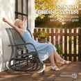 thumbnail image 4 of Outsunny Outdoor Glider Bench, Double Garden Patio Glider Loveseat, Black, 4 of 10