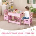 thumbnail image 4 of Harmijoy Kids Table and Chair Set, 3 in 1 Toddler Activity Table w/ Reversible Tabletop & Storage Drawers for Drawing, Reading, Crafts, Playing, 4 of 10