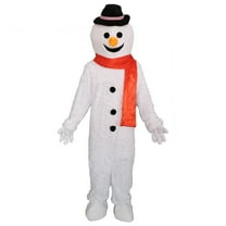 Plush Snowman Mascot Costume Christmas Cartoon Character Outfit Adult