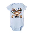 thumbnail image 3 of Mono de bebé con estampado de ciervo personalizado para niño y niña, mono de manga corta para bebé con nombre personalizado para Navidad, ropa para recién nacidos para el día de Navidad, 3 of 5