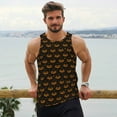 thumbnail image 6 of Lsque Halloween Pumpkins1 Pattern Mens Tank Tops Muscle Athletic Quick Dry Sleeveless Workout Fitness T Shirts Beach Tank Top, Loose-fit Sleeveless Shirt for Men-X-Large, 6 of 7
