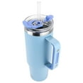 thumbnail image 3 of 40oz 30 oz with Handle, Straw Lid, Insulated Stainless Steel Travel Mug Water Bottle Ice Coffee Cup For Cold and Hot, BigSur (30oz, Sky Blue), 3 of 6