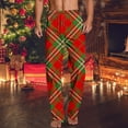 thumbnail image 2 of Aimik Hanes Mens Lounge Pants Comfy Pajama Pants Plaid Pajama Bottoms with Pockets Drawstring Pj Bottoms Pants Unisex Christmas Pajama Pants-Red-1 M, 2 of 5