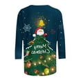 thumbnail image 4 of Oplxuo Christmas Shirts for Women 2025 Christmas Tree Printed 3/4 Length Sleeve Shirts Round Neck Loose Fit Blouses, 4 of 4