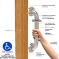 thumbnail image 5 of AmeriLuck 1-1/4 x 24in Heavy Duty Metal Bath Safety Grab Bar, ADA Compliant 500lbs Loading Capacity, White, 5 of 12