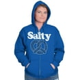 thumbnail image 3 of Salty Gourmet Pretzel Hungry Attitude Zip Up Hoodie Men's Women's Brisco Brands X, 3 of 6