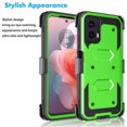 thumbnail image 3 of For Motorola Moto G Power 5G 2024 Case, Takfox Heavy Duty Rugged Defender Full Body Protection Phone Case Cover with Swivel Belt Clip Holster & Built in Screen Protector - Green, 3 of 9