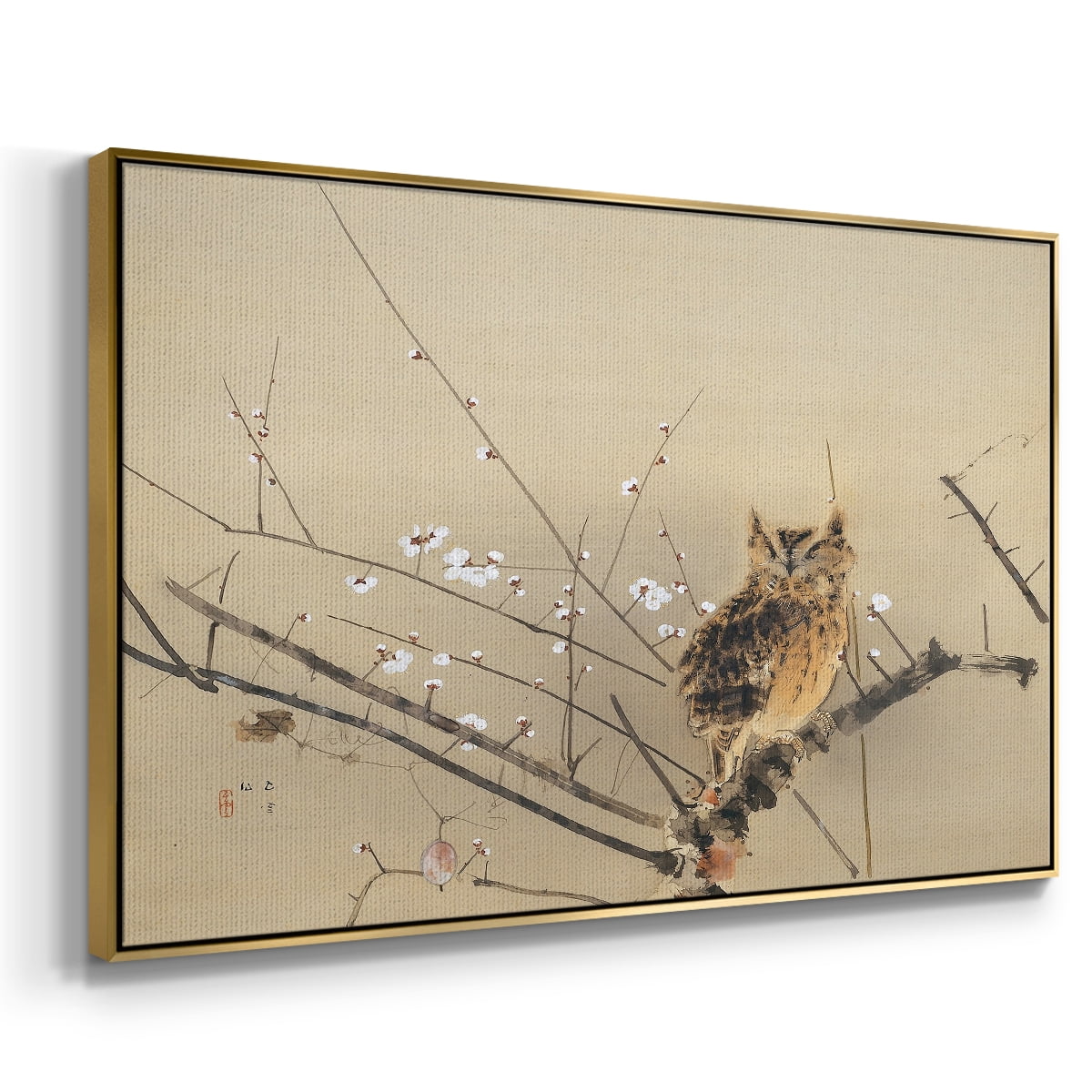 Vintage Landscape-MXVI By Wexford Home Framed in Gold Wood Gallery Wrapped Canvas 25 in. x 37 in.