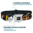 thumbnail image 4 of Peanuts Worldwide LLC Pet Collar, Dog Collar Metal Seatbelt Buckle, Peanuts Athletic Club Poses and Quotes Black Red Yellow, 13 to 17 Inches 1.5 Inch Wide, 4 of 8