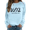 thumbnail image 3 of WEIWEN 1692 They Missed One Sweatshirt Women Halloween Witch Long Sleeve Shirts 1692 Salem Casual Crewneck Pullover Sweaters Gift Tops Women's Clothing Light Blue, M, 3 of 6