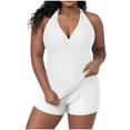 thumbnail image 3 of Bxsruta Women's Plus Size Swimwear Set with Built-In Bralette Top, Adjustable Straps and Split Back Design, 3 of 8