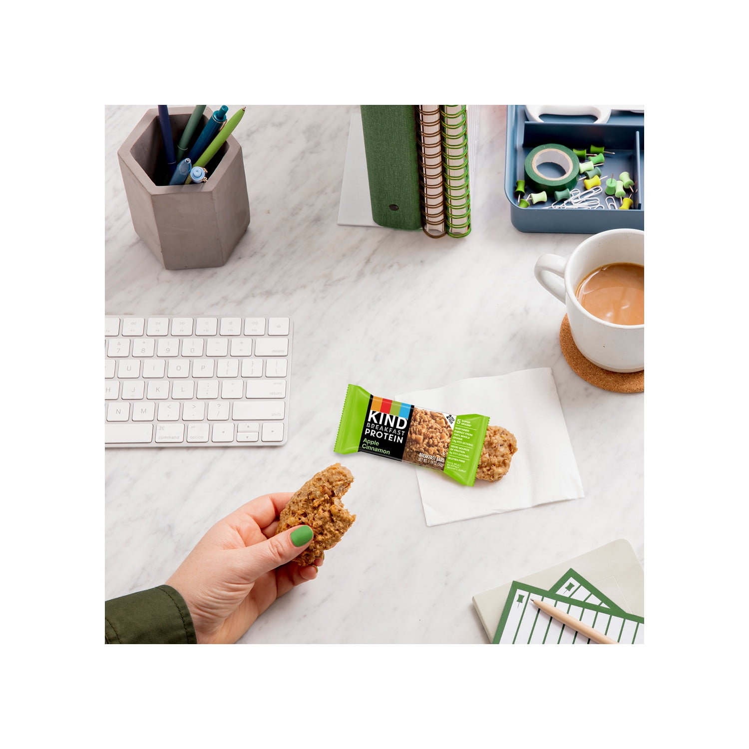 KIND, Gluten Free, Apple Cinnamon, Breakfast Protein Bars, 6-Count, 1 Cardboard Box