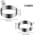thumbnail image 3 of 2/4/6pcs Egg Ring, Stainless Steel Egg Mold Omelette Mould Round Pancake Shaper Egg Ring Egg Frying Mold Non Stick Fried Egg Rings(S 2PCS), 3 of 5