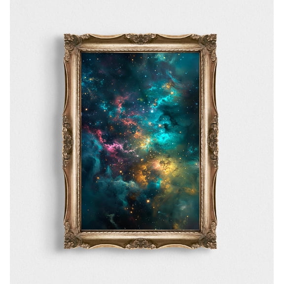 Celestial Night Sky Poster, Starry Sky Poster, Enchanting Night Landscape, Wall Art, Milky Way Wall Decor, 8x12 UNFRAMED