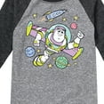 thumbnail image 3 of Disney's Toy Story - Buzz Space Collage - Toddler & Youth Raglan Graphic T-Shirt, 3 of 4