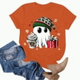 thumbnail image 5 of Towmus Womens Funny Short Sleeve Crew Neck Halloween Fall T-Shirts Christmas Graphic Tee Tops, 5 of 6