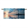 thumbnail image 3 of 1 Panel Ocean Nautical Kitchen Valance Curtains for Windows, Modern Lighthouse Coastal Window Treatment Rod Pocket Drapes Valances for Bathroom, 54" X 18", 3 of 6