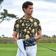 thumbnail image 3 of Fotbe Octopuses And Leaves Camiseta Polo de Golf para Hombre con Estampado – Camisa Deportiva Transpirable con Cuello Abotonado-X-Large, 3 of 6