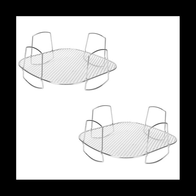 2PCS AirFryer Accesorios Steamer Grill Rejilla De Drenaje MultifuncióN Rejilla Para Papas Rejilla Para DeshidratacióN De Frutas Y Verduras