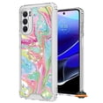 thumbnail image 3 of For Motorola Moto G Power 2023 Fashion Design Pattern Hybrid Ring Kickstand Bling Diamond Hard PC TPU Phone Case Cover by Xpression - Colorful Hydrangea, 3 of 9