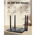 thumbnail image 6 of YAHHU 4G LTE Wireless Router 300Mbps Unlocked Mobile WiFi Hotspot Modem with SIM Card Slot 4 High-Gain Antennas 3 Network Ports Broadband Support 32 Devices 9.4 inches / 23.8 cm Long, 6 of 9