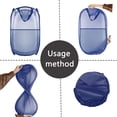 thumbnail image 3 of Cesto de ropa Buyongwant, plegable, malla desplegable, paquete de 2, 3 of 6