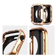 thumbnail image 6 of Allytechgroup Case for Apple Watch Series 6/5/4/SE 40mm, Bling Sparkly Diamond Rhinestones Support Wireless Charging No Screen Protector Shnockproof Case for iWatch Series 6/5/4/SE 40mm, Pink, 6 of 6