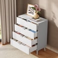 thumbnail image 6 of GALAXHERO 4 Drawer Dresser for Bedroom, Wood Chest of Drawers, Organizer Unit with Metal Handle for Living Room, Closet, Hallway, White, 6 of 10