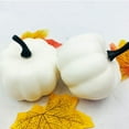 thumbnail image 2 of Faux Pumpkins Foam Pumpkins With Black Handle For Thanksgiving Decoration Fall For Home Farmhouse Harvest Decorations 12 Pcs, 2 of 8