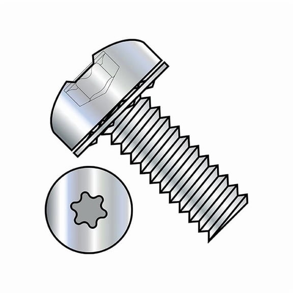 1/4"-20 x 3/8 in Torx Pan Machine Screw, Zinc Plated Steel, 1000 PK