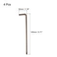 thumbnail image 2 of Uxcell T27 Tamper Proof Torx Star Key Bit Wrench, L-Shape 5.71 inch Long Arm, S2 Steel 4 Pack, 2 of 5