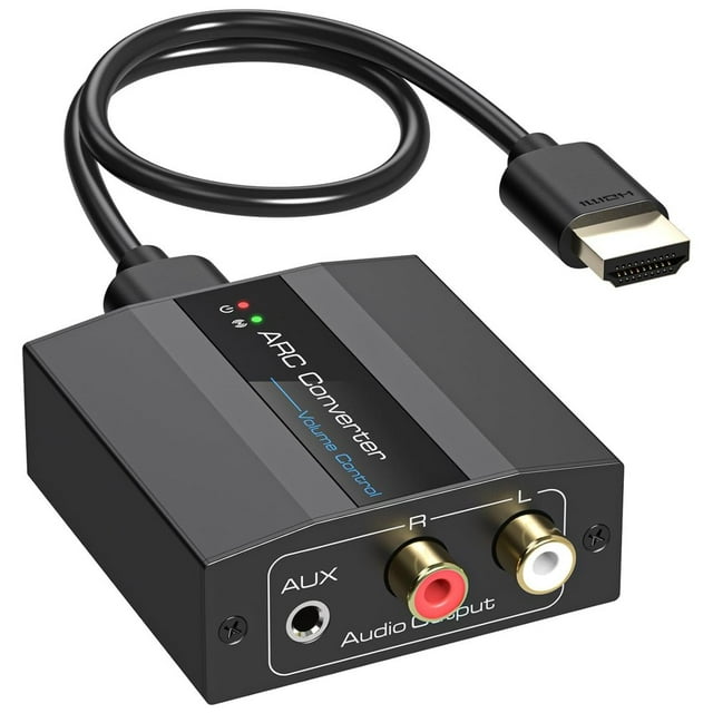 QJUHUNG Extracteur Audio HDMI ARC 4K60Hz Adaptateur HDMI ARC avec Audio Stéréo 3,5 mm et L R Barre de Son HDTV Amplificateur de Haut-Parleur