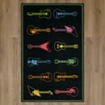 thumbnail image 2 of Mohawk Home Neon TunesPrinted Indoor Area Rug in Black, 5'x8', 2 of 9
