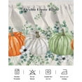 thumbnail image 5 of Orange Green Bed Skirt King Size 18 Inch Drop, Pumpkin Eucalyptus Leaves Thanksgiving Linen Wrap Around Dust Ruffle Bedskirts, Wrinkle & Fade Resistant Easy Fit Bedskirt with Adjustable Elastic, 5 of 8