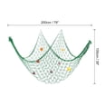 thumbnail image 2 of Uxcell Fishing Net Decor, 80" x 40" Fish Net Decor with Sea Shells, Green, 2 of 6