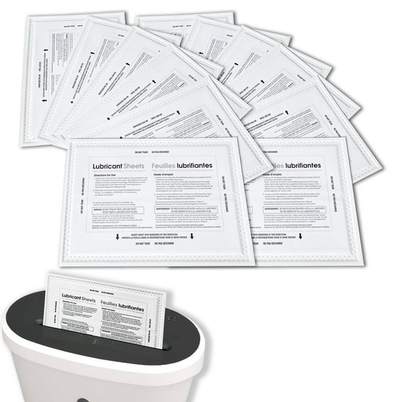 Paper Shredder Lubricant Sheets,12 Pack Paper Shredder Sharpening,8.5"x6" Sharpening & Lubricating Sheets for Lubricant Sheets for Cross-Cut and Micro