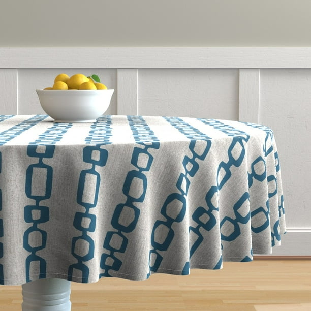 Round Tablecloth Mid Century Modern Mid Century Mod Links Mid Cotton