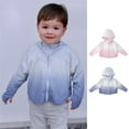 thumbnail image 2 of XBASW Kids Baby Hooded Sun Protection Jacket Toddler Sun Shirt UPF 50+ Sunsuits Gradient Color Rashguard for Boys Girls 2-7T, 2 of 10