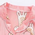 thumbnail image 5 of HAYIMI Boys Cartoon Print Pajama Soft Comfy Loungewear Kids Home Sleep Wear Long Sleeve Lapel Button Shirts Blouse Tops With Pants Homewear, 6-7 Years, 5 of 7