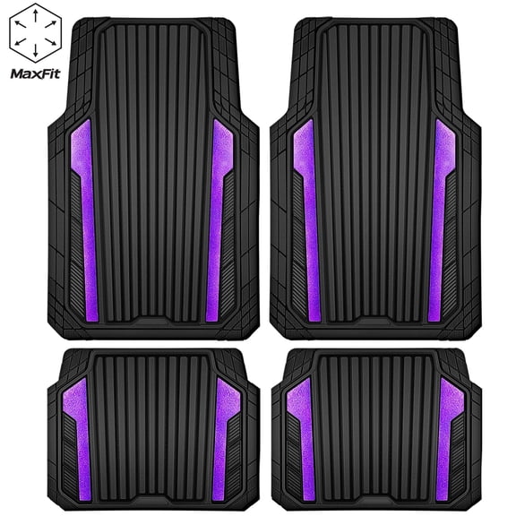 MaxFit Heavy Duty Car Floor Mats all weather all season non slip car mats waterproof Black
