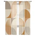 thumbnail image 3 of Geometric Minimalist Abstract Sheer Curtains for Living Room Printed Tulle Window Curtain Luxury Home Balcony r Drapes, 3 of 7