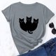 thumbnail image 2 of Camiseta de manga corta con estampado de animales y cuello redondo suelto a la moda de verano para mujer Pompotops  hfajkhk134276, 2 of 6