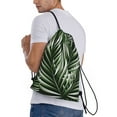 thumbnail image 3 of Bingfone Tropical Palm Leaves1 Drawstrings Backpacks Bags For Men Women Gym Drawstrings Bag, 3 of 9