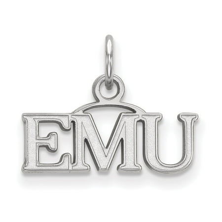 Michigan Outdoor Pendant - Solid 925 Sterling Silver Eastern Michigan University Extra Small Pendant (17mm x 12.5mm)