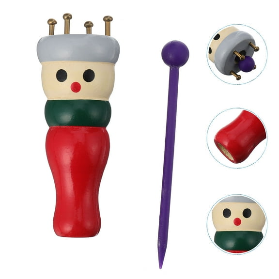 OFFIGAM Wooden One-Hand Knitting Tool Multi-Color for Crafts and Projects, 1 Piece Knitting Accessory