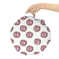 thumbnail image 2 of Pastry Round Floor Cushion with Handle, Donuts Strawberry Sprinkles Dessert Yummy Delicious Bakery Goods, Pillow for Living Room & Dorms, 18" Round, Pale Fuchsia and Sand Brown, by Ambesonne, 2 of 4