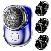 Herunwer Mini Dual-Head Electric Shaver, Pocket Shaver USB Mini Shavers for Men, Washable Razor, Rechargeable Waterproof Electric