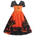 thumbnail image 4 of Edvintorg Womens Halloween Dress Women Costumes Short Sleeve 50S 60S Vintage Party Dresses Holloween Clothes Cosplay, 4 of 6