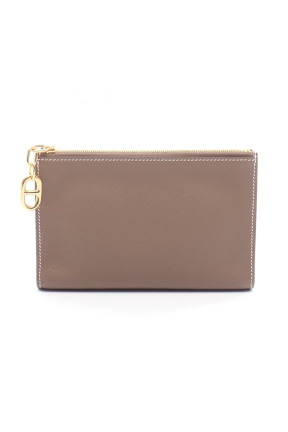 Pre-Owned Hermes Herms Zip Ango PM Chaine d'Ancre Pouch Bag in Evercolor Leather,...